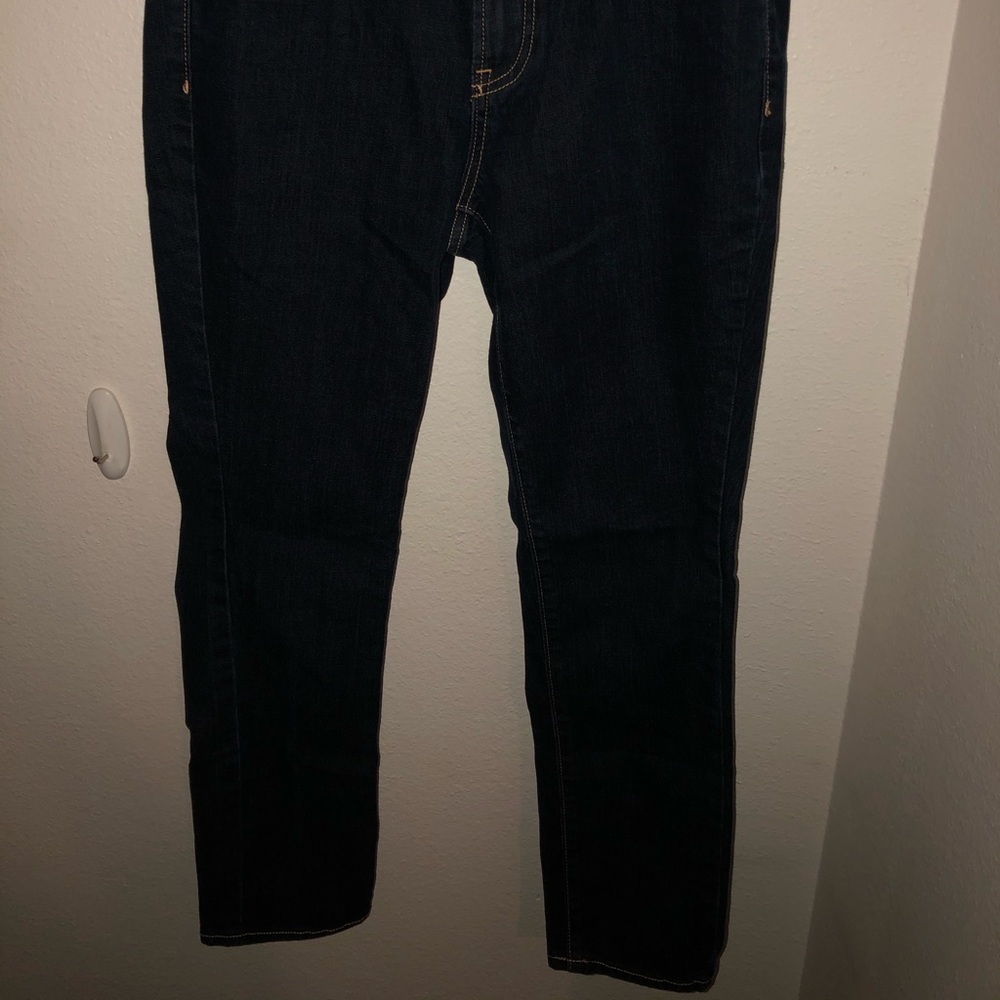 Dark blue straight leg jeans